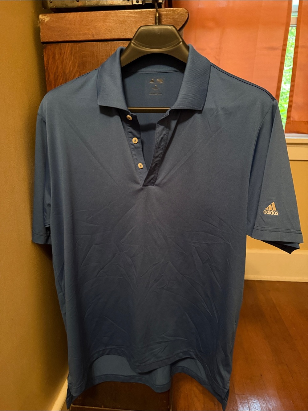 adidas Men’s Navy Blue Polo Shirt with Subtle Logo